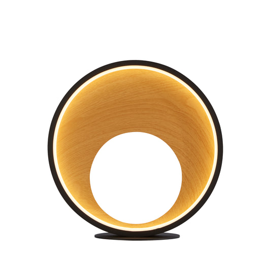 Abatjour Contemporaneo Crosby Acciaio Nero Policarbonato Marrone Led 11,04 3000K