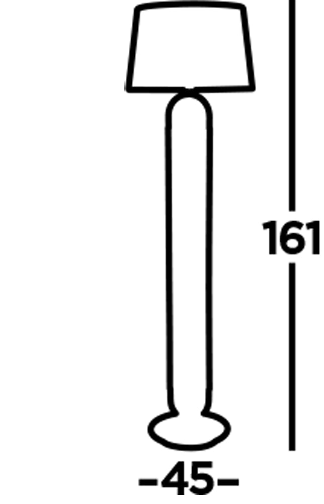 Piantana Contemporaneo Jazz Acciaio Nero Tessuto Ottone 1 Luce E27