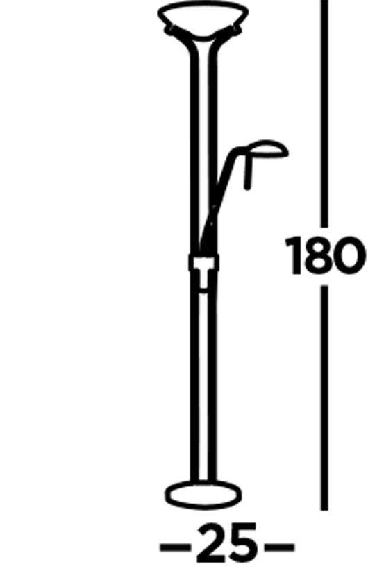 Piantana Contemporaneo Mother Child Acciaio Adjustable Vetro 1 Luce R7S