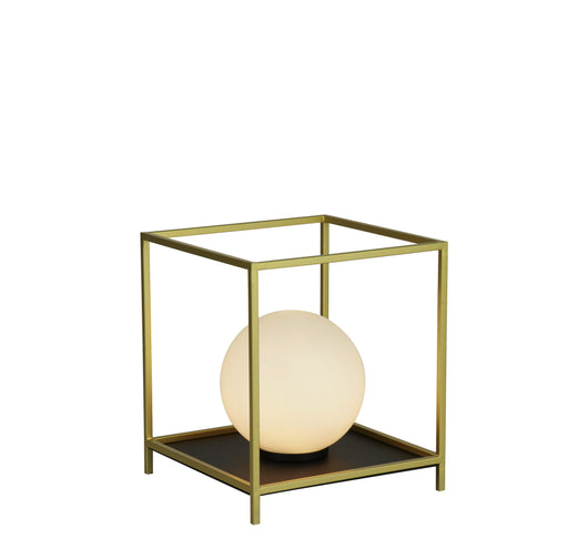 Abatjour Contemporaneo Bloccare Acciaio Nero Vetro Oro 1 Luce G9