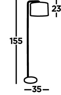 Piantana Contemporaneo Gallow Marmo Bianco Metallo Oro Tessuto Bianco 1 Luce E27