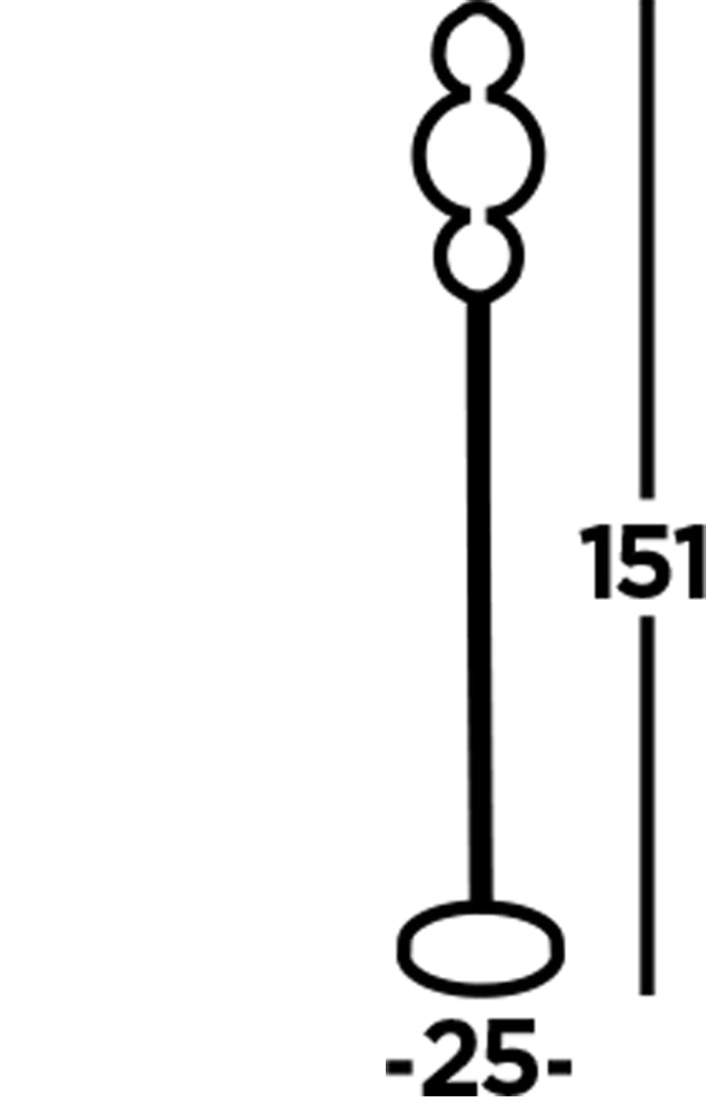 Piantana Contemporaneo Snow Ball Acciaio Cromo Vetro Bianco Led 19W 3000K