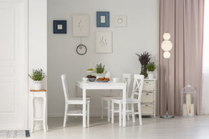 Piantana Contemporaneo Snow Ball Acciaio Cromo Vetro Bianco Led 19W 3000K