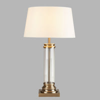 Lampada Da Scrivania Pedestal Acciaio Adjustable Vetro Trasparente 1 Luce E27