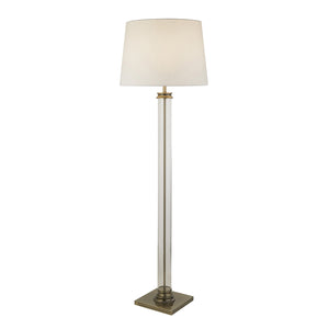Piantana Contemporaneo Pedestal Acciaio Adjustable Vetro Trasparente 1 Luce E27