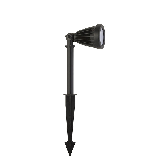 Faretto Picchetto Moderno Spikey Alluminio Nero Policarbonato Trasp Led 12 3000K