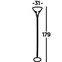 Piantana Contemporaneo Linea Acciaio Ottone Vetro 1 Luce E27