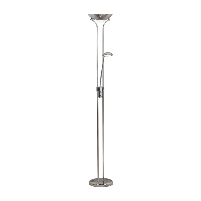 Piantana Contemporaneo Mother Child Acciaio Cromo Vetro Led 15,41W 3000K