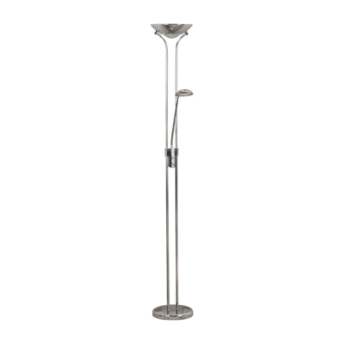 Piantana Contemporaneo Mother Child Acciaio Cromo Vetro Led 15,41W 3000K