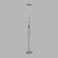 Piantana Contemporaneo Mother Child Acciaio Cromo Vetro Led 15,41W 3000K