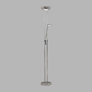 Piantana Contemporaneo Mother Child Acciaio Cromo Vetro Led 15,41W 3000K