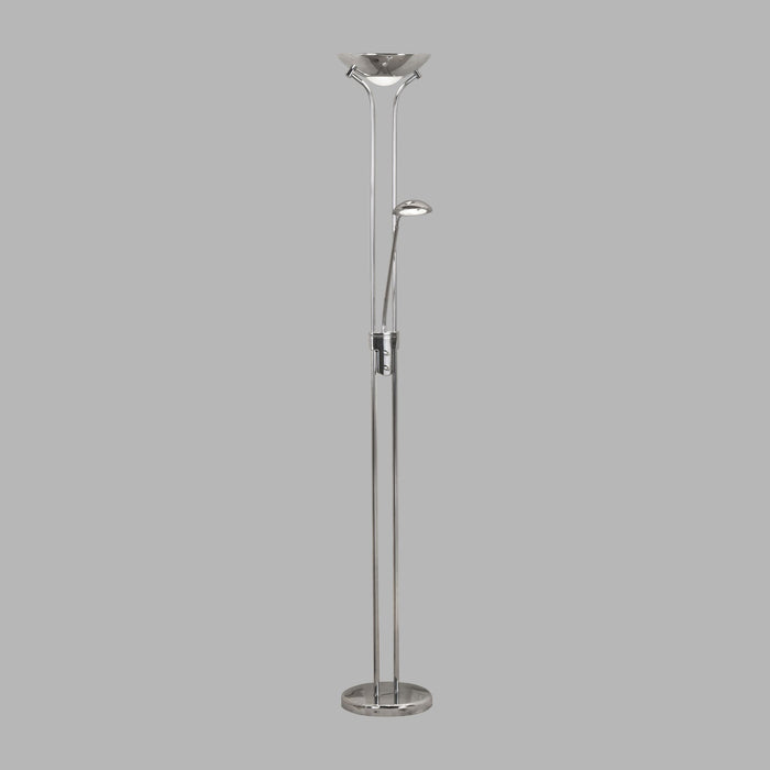 Piantana Contemporaneo Mother Child Acciaio Cromo Vetro Led 15,41W 3000K