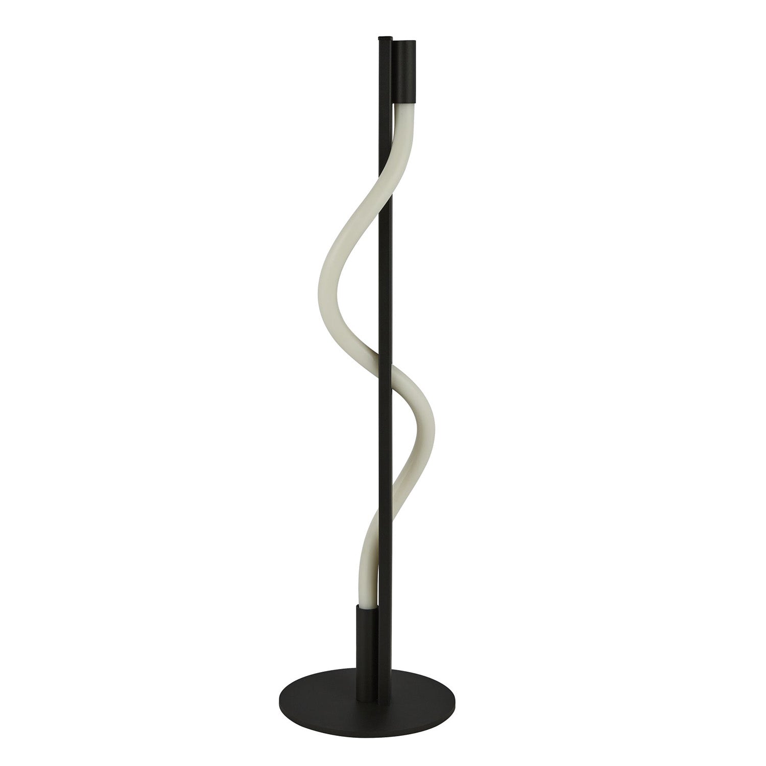 Piantana Industrial Serpente Acciaio Bianco Policarbonato Nero Led 20W 2700K