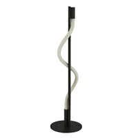 Piantana Industrial Serpente Acciaio Bianco Policarbonato Nero Led 20W 2700K