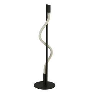 Piantana Industrial Serpente Acciaio Bianco Policarbonato Nero Led 20W 2700K