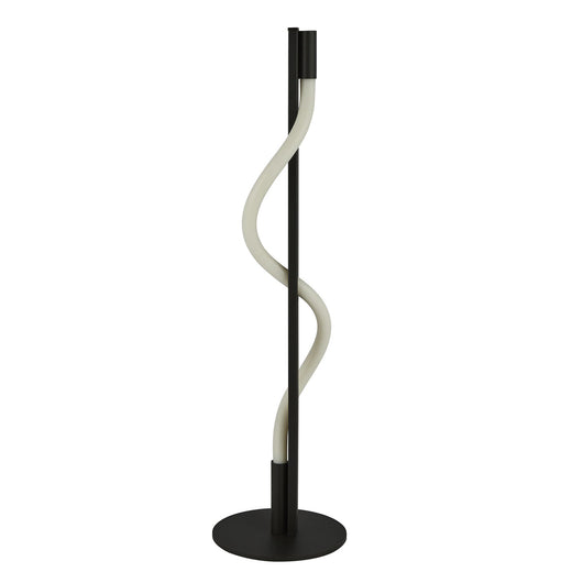 Piantana Industrial Serpente Acciaio Bianco Policarbonato Nero Led 20W 2700K