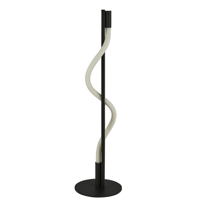 Piantana Industrial Serpente Acciaio Bianco Policarbonato Nero Led 20W 2700K