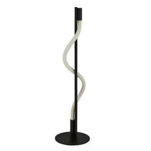 Piantana Industrial Serpente Acciaio Bianco Policarbonato Nero Led 20W 2700K