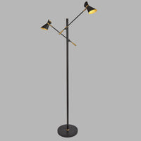 Piantana Industrial-Nordico Easel Acciaio Nero Oro Led 4W 3000K