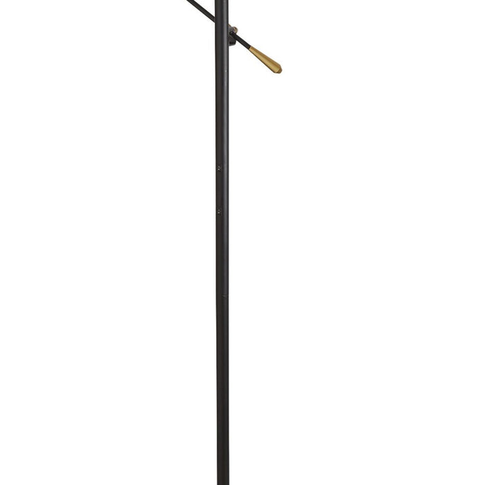 Piantana Industrial-Nordico Easel Acciaio Nero Oro Led 4W 3000K