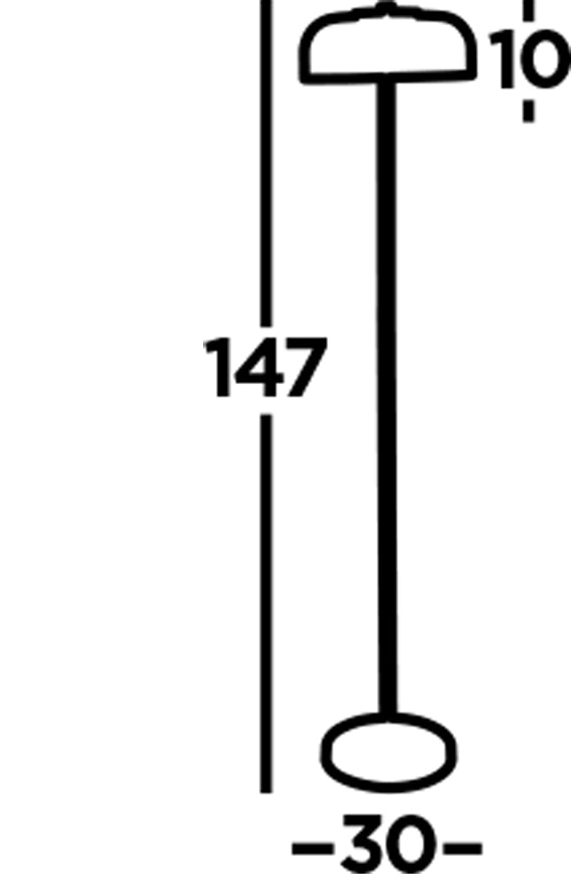 Piantana Contemporaneo Frisbee Acciaio Nero Vetro Led 9,57W 3000K