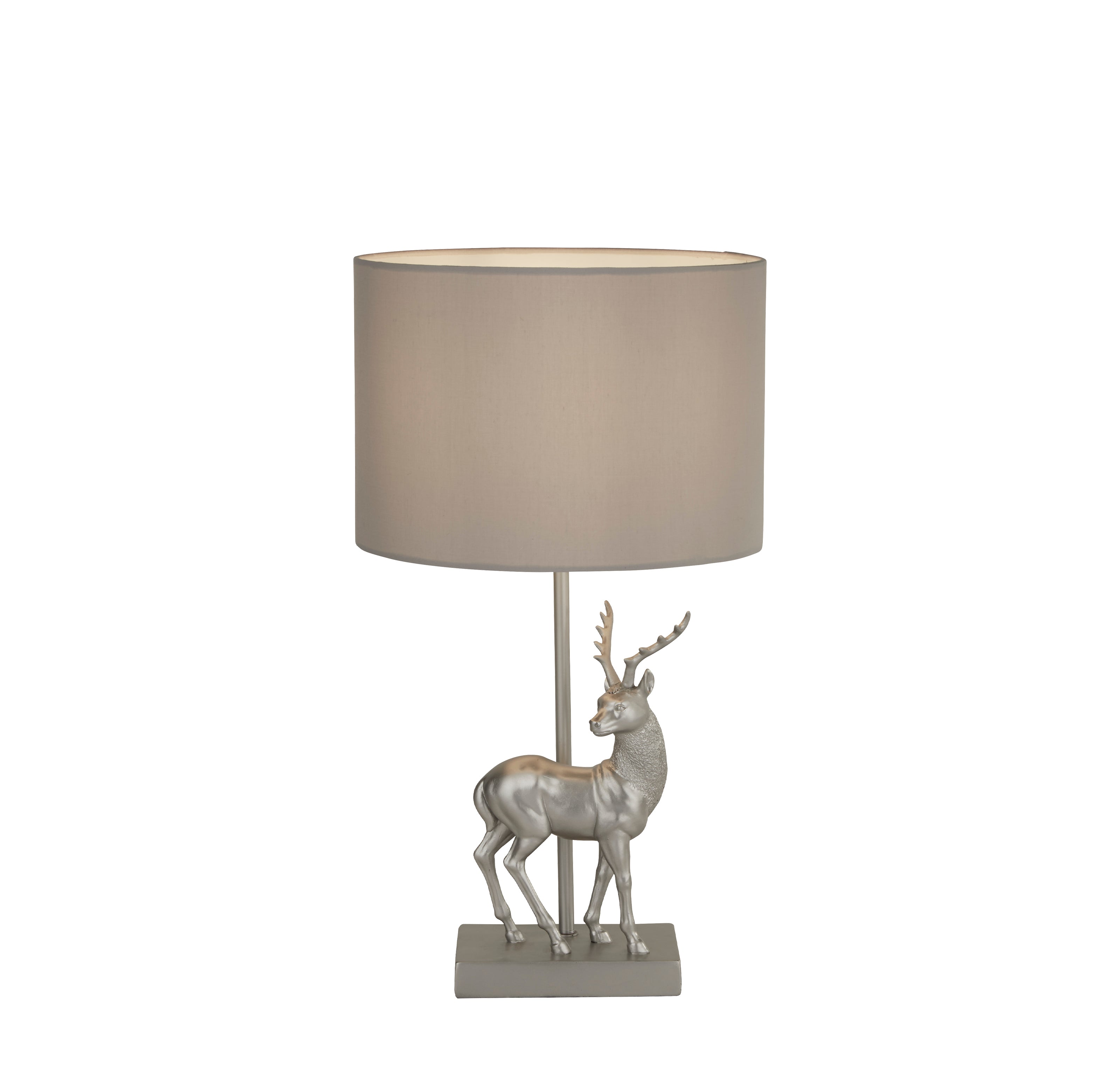 Lampada Da Scrivania Contemporanea Stag Policarbonato Argento Grigio 1 Luce E27