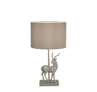 Lampada Da Scrivania Contemporanea Stag Policarbonato Argento Grigio 1 Luce E27