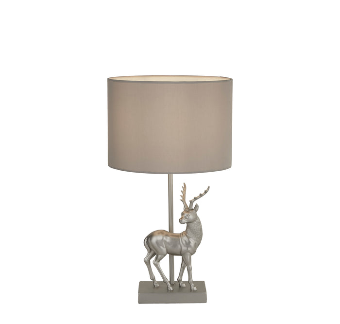 Lampada Da Scrivania Contemporanea Stag Policarbonato Argento Grigio 1 Luce E27