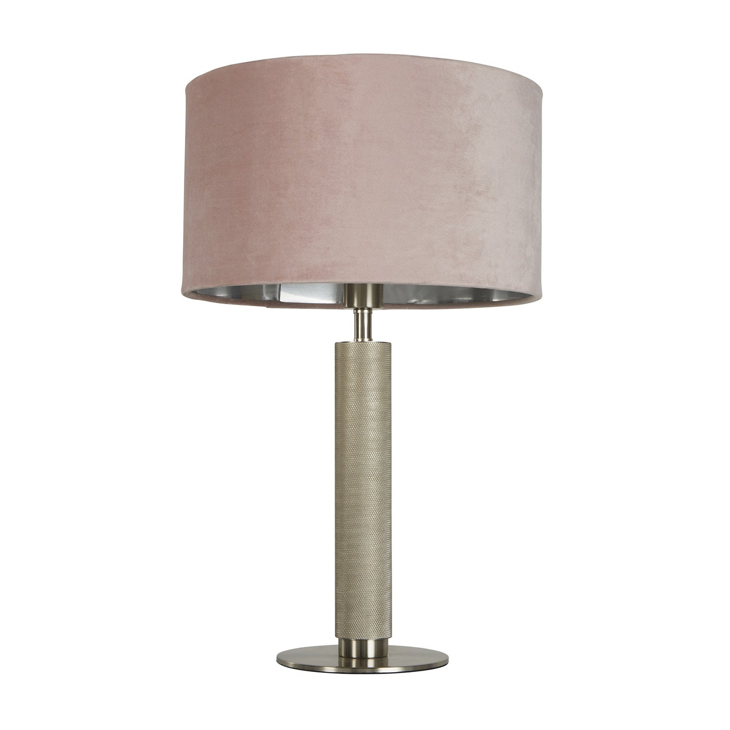Lampada Scrivania Contemporanea Londra Acciaio Ottone Velluto Rosa 1 Luce E27