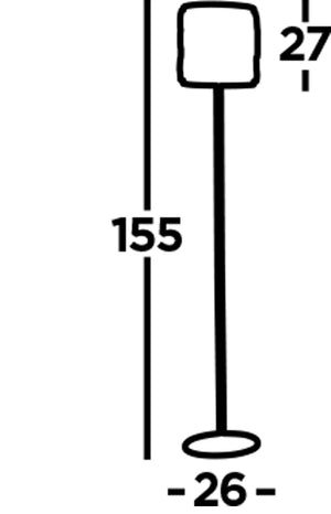 Piantana Contemporaneo Gioiello Acciaio Cromo Cristallo Trasparente 1 Luce E27