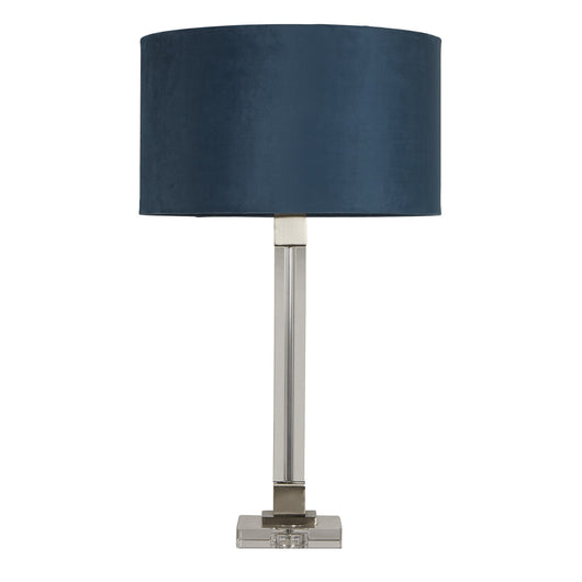 Lampada Da Scrivania Scarborough Cristallo Velluto Verde Acqua 1 Luce E27
