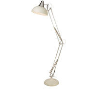 Piantana Contemporaneo Golia Acciaio Bianco Cromo 1 Luce E27