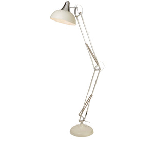 Piantana Contemporaneo Golia Acciaio Bianco Cromo 1 Luce E27