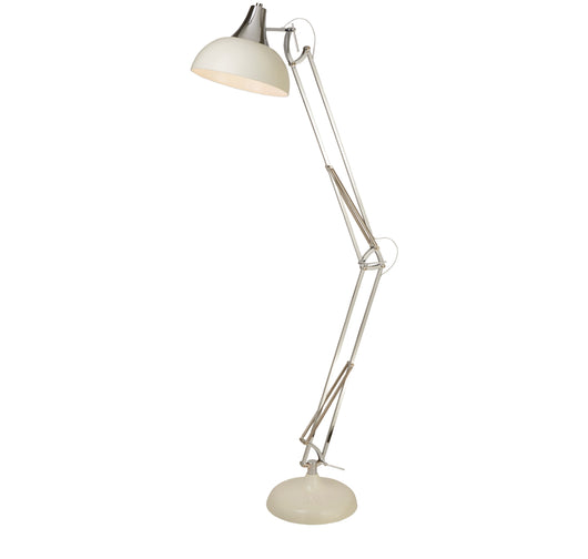 Piantana Contemporaneo Golia Acciaio Bianco Cromo 1 Luce E27