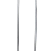 Piantana Contemporaneo Catalina Acciaio Cromo Vetro Fumè 1 Luce E27