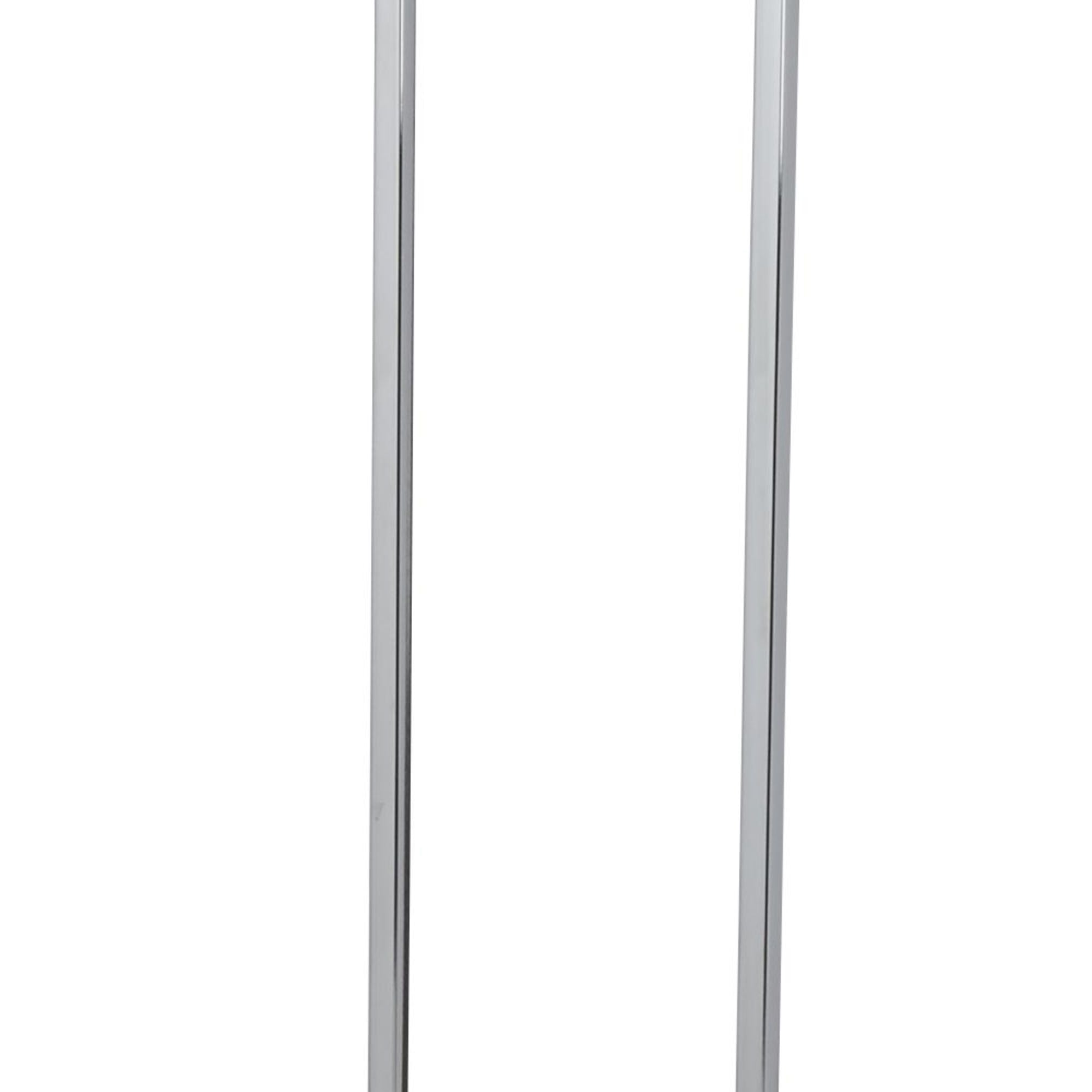 Piantana Contemporaneo Catalina Acciaio Cromo Vetro Fumè 1 Luce E27