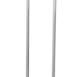 Piantana Contemporaneo Catalina Acciaio Cromo Vetro Fumè 1 Luce E27