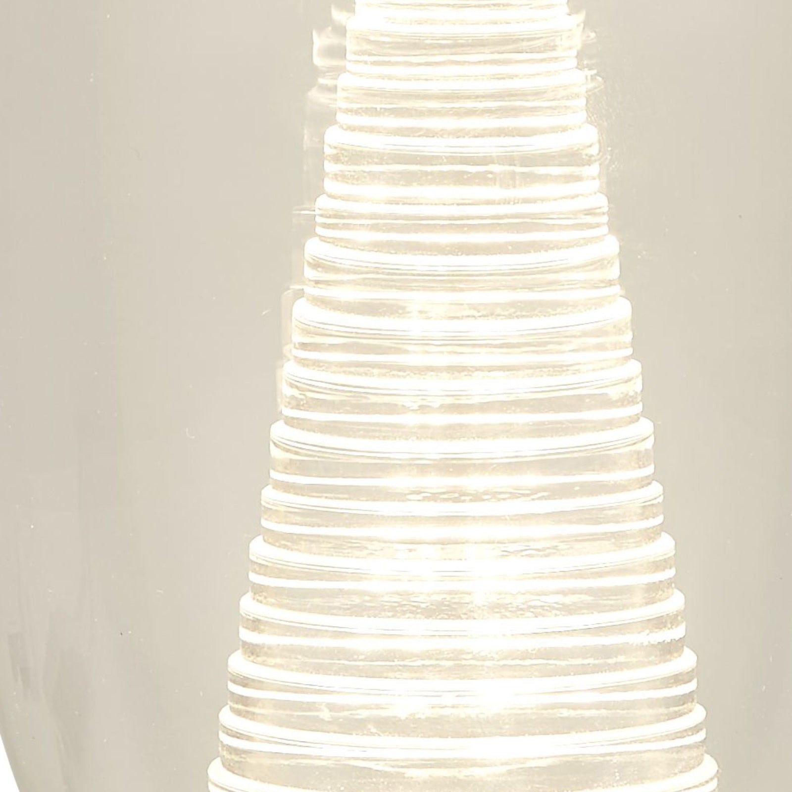 Abatjour Contemporaneo Ciclon Metallo Cromo Vetro Trasparente Led 6W 3000K