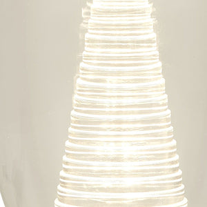 Abatjour Contemporaneo Ciclon Metallo Cromo Vetro Trasparente Led 6W 3000K