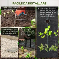 Telo per Pacciamatura 100x1 m Traspirante e Anti-UV in Polipropilene Nero