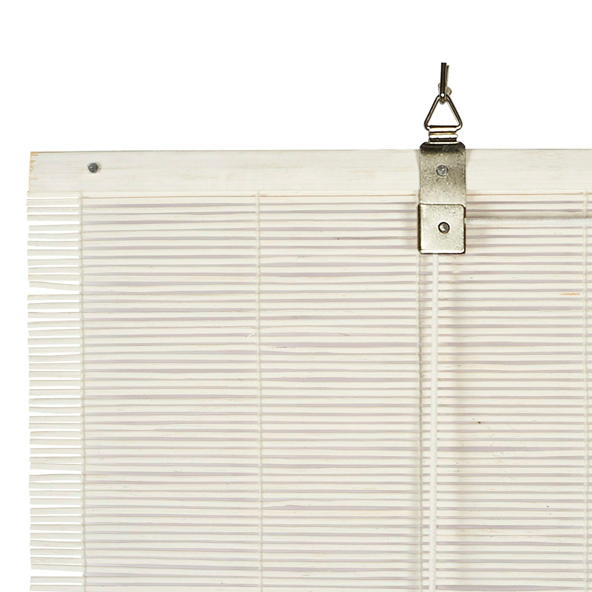 Tenda a rullo oscurante in bamboo naturale Bianco 120x175 cm