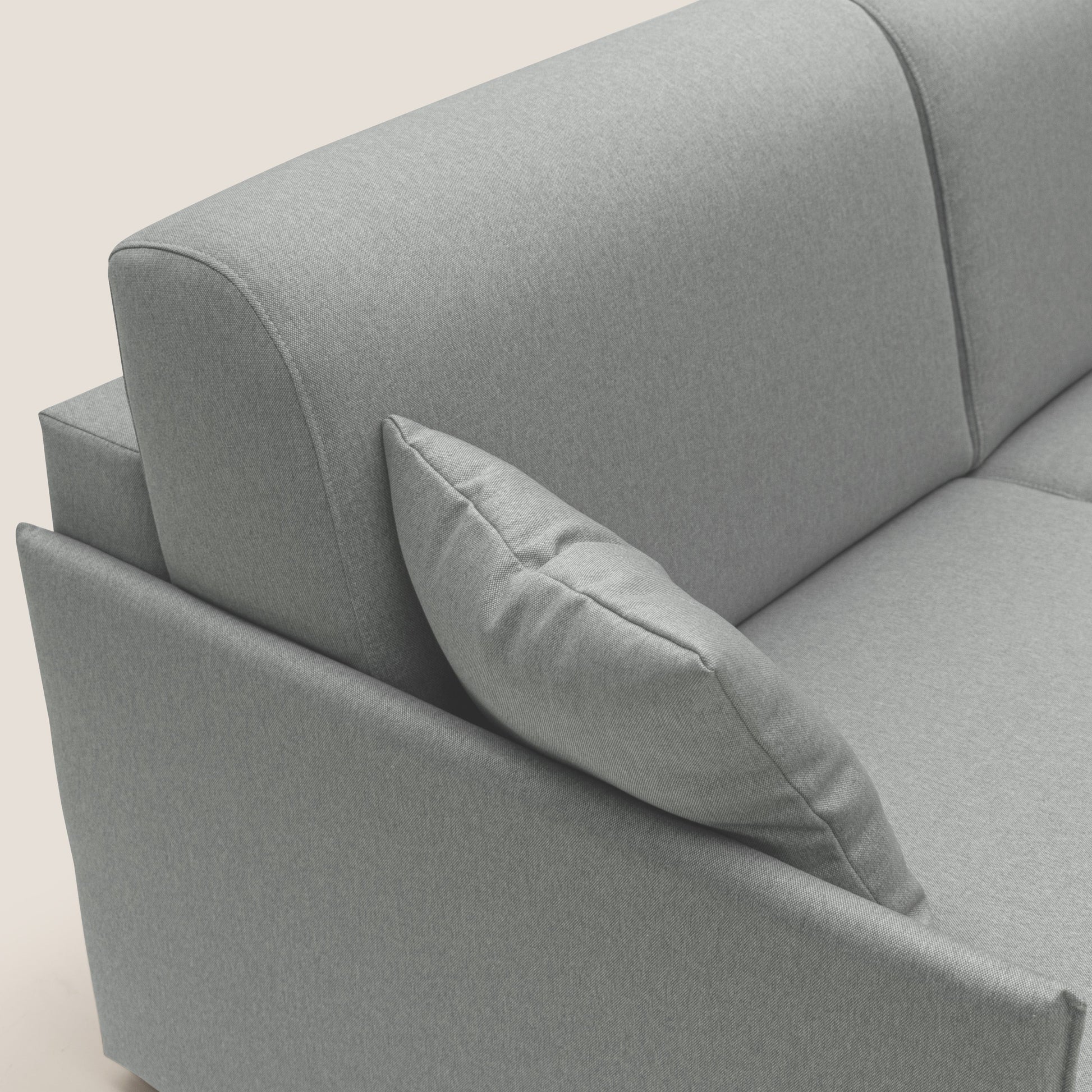 Divano Letto 3 Posti 189x96x96 cm in Tessuto Grigio