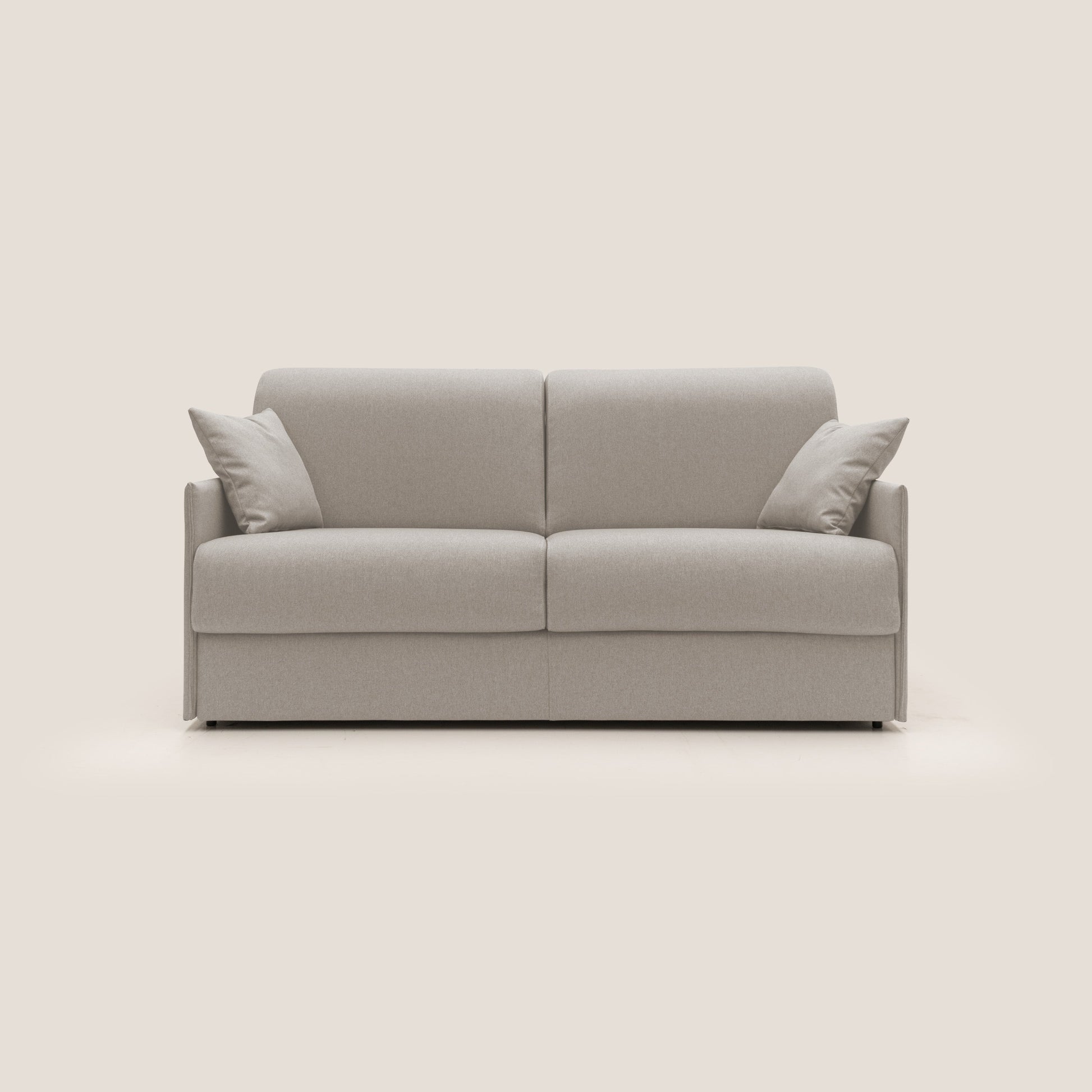 Divano Letto 2 Posti 169x90x96 cm in Tessuto Panna