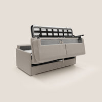 Divano Letto 2 Posti 149x90x96 cm in Tessuto Panna