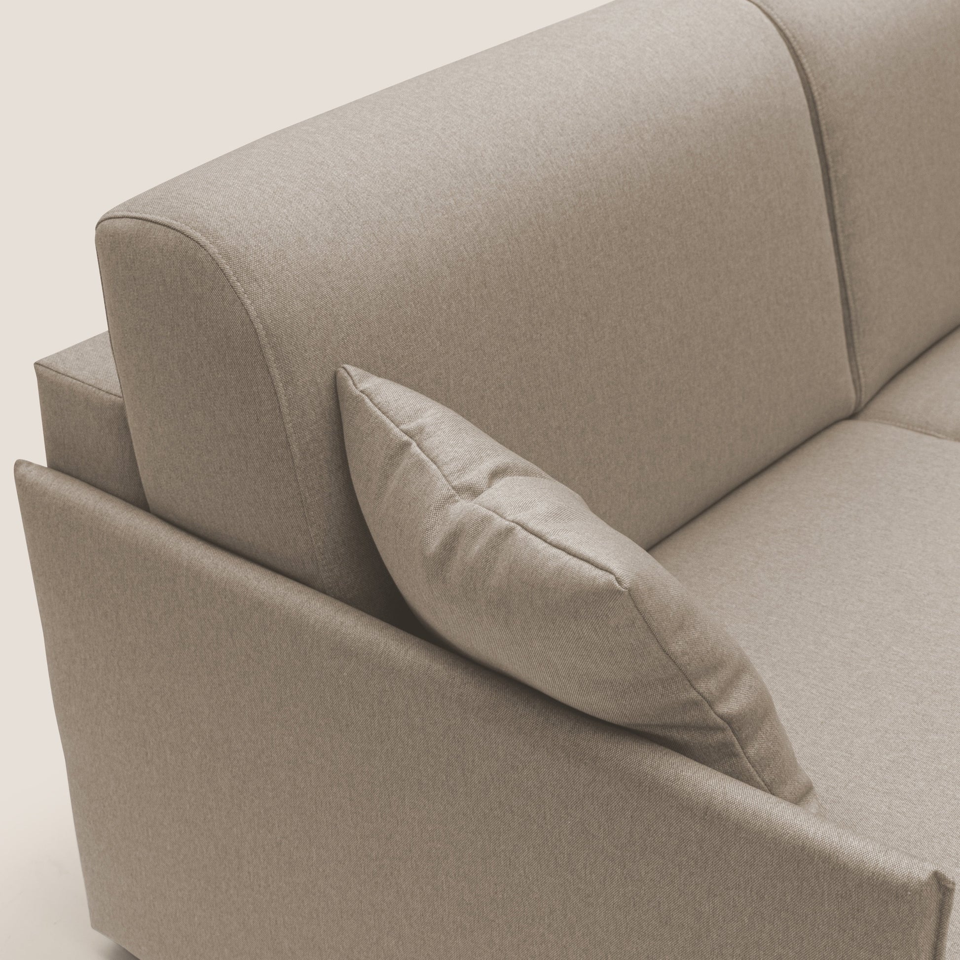 Divano Letto 2 Posti 169x90x96 cm in Tessuto Beige