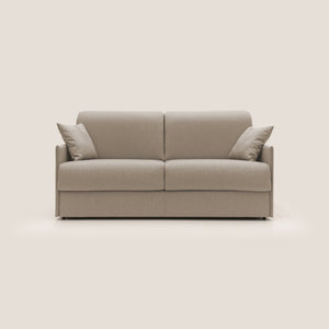 Divano Letto 2 Posti 169x90x96 cm in Tessuto Beige
