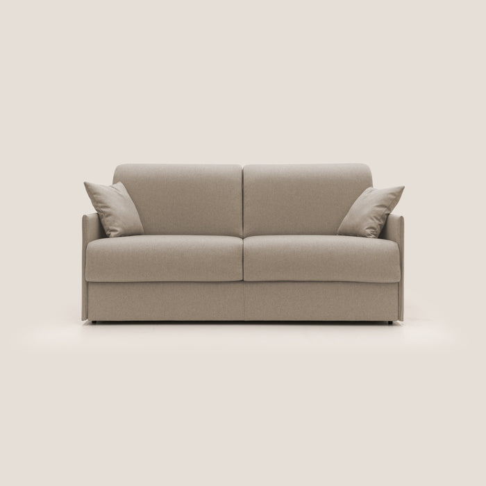 Divano Letto 2 Posti 169x90x96 cm in Tessuto Beige