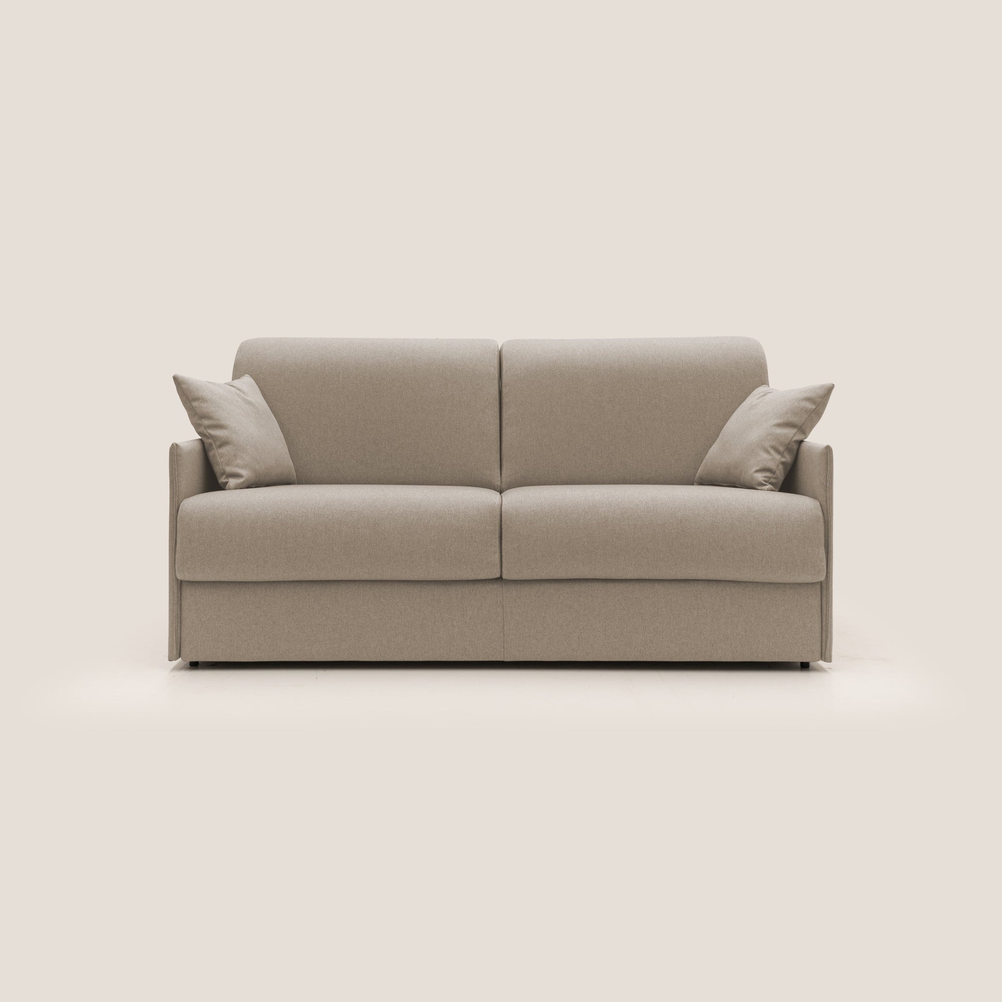 Divano Letto 2 Posti 149x90x96 cm in Tessuto Beige