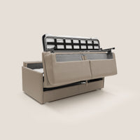 Divano Letto 2 Posti 169x90x96 cm in Tessuto Beige