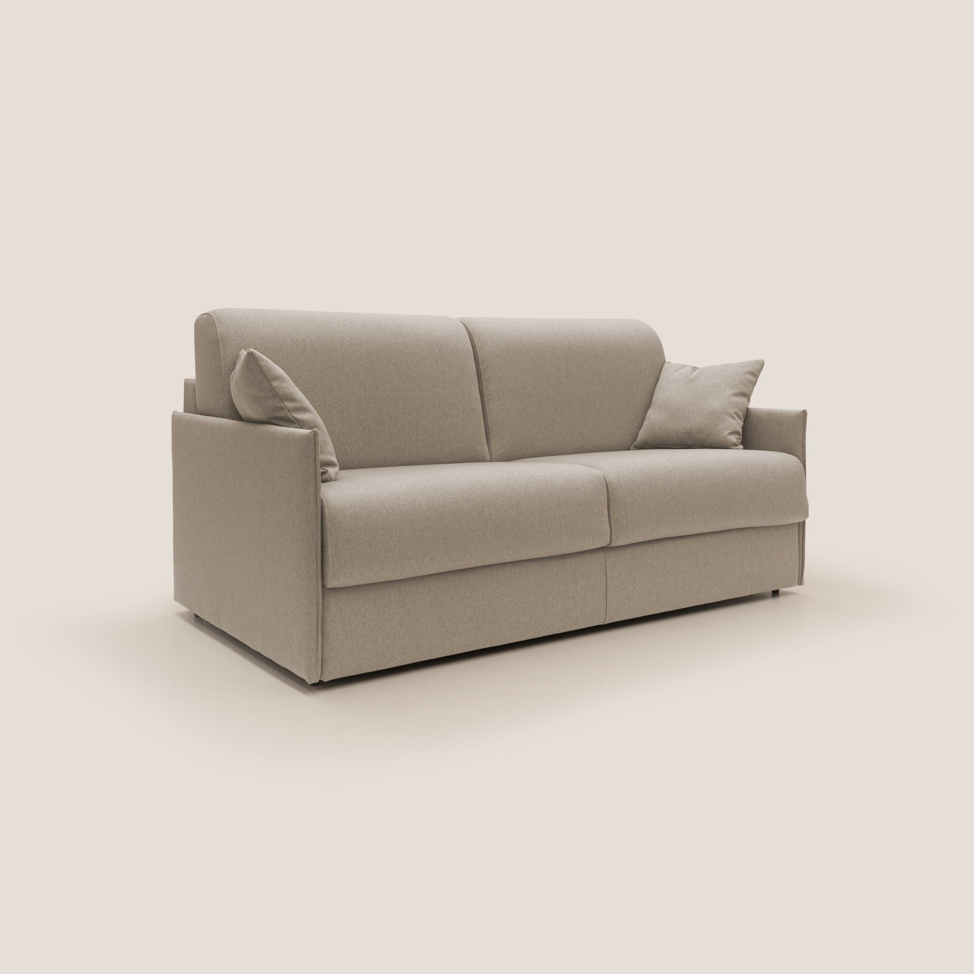 Divano Letto 2 Posti 149x90x96 cm in Tessuto Beige